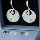 Alloy Women's Colorful Painted Pearl Earrings