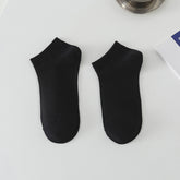 Solid Color Breathable Sweat Absorbing Simple Low-cut Polyester Boat Socks