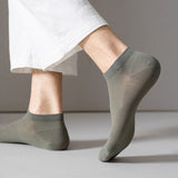 Solid Color Breathable Sweat Absorbing Simple Low-cut Polyester Boat Socks