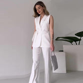 Women's Simple Solid Color Fashion Casual Elegant Outfit