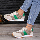 Oversized Women's Casual Flower Lace-up Shoes