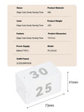 Cube Gravity Flip Sensor Kitchen Digital Timer With 10 Different Time Settings Clock For Game Workout Office Classroom Training