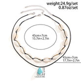 Shell Irregular Turquoise Necklace For Men Clavicle Chain Jewelry
