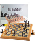 Large Children's Game For Chess With Magnetic Board Chess Pieces
