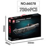 Military Submarine Building Blocks Toys