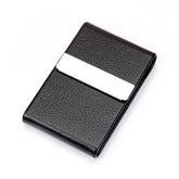 Vertical Stainless Steel Hardware Metal & Leather Cigarette Case
