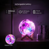 3D Printing Moon Light Galaxy Light