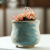 Handmade Rough Pottery Old Pile Succulent Flower Pot Ceramic Breathable