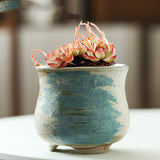 Handmade Rough Pottery Old Pile Succulent Flower Pot Ceramic Breathable