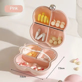7-Day Portable Flower-Shaped Pill Organizer Compact Medication Divider Box With Individual Compartments For Daily Use