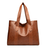 Retro High Sense Soft Leather Tote Simple Versatile Handbag Commuter Texture Ladies Underarm Bag