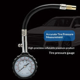 High-Precision Multifunctional Long Flexible Hose Mechanical Tire Pressure Gauge Monitor For Cars