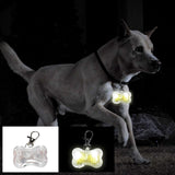 Pet Supplies For Cats Food Pet Glowing Pendant Pet Cat Luminous Anti Lost Pendant Pet LED Bone Luminous Pendant Collar For Cats Dogs