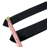 Narrow Tie Women's College Style Pure Black