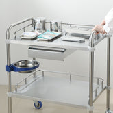 Thickened Medical Stainless Steel Treatment Car Three-layer Equipment