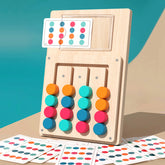 Children's Four-color Walking Puzzle Pattern Memory Chess Logical Thinking Training Walking Game Wooden Early Education Board Game