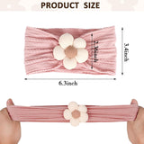 Soft Nylon Baby Flower Headbands For Newborns, Infants & Toddlers Cute Hair Accessories For Girls Beige, Pink, Khaki