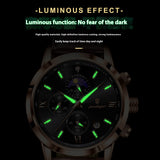 Multi-Function Sports Timing Moon Phase Men's Watch