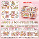 Cute Tape Sticker Gift Box Cartoon Stickers Suit Children's Film Sticker