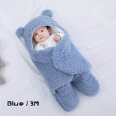 Winter Baby Sleeping Bag Bear Nap Printed Sleeping Bag, Suitable For Babies Aged 0-10 Months, Soft Nap Mat With Removable Pillow