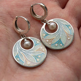Alloy Women's Colorful Painted Pearl Earrings