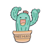 Cute Singing And Dancing Cactus Shape Golden M Badge Accessories