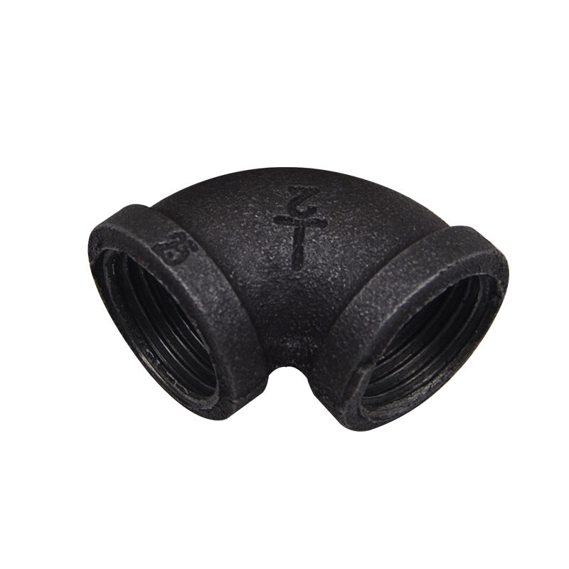 Hotmarzz Steel Pipe Fittings 4 Points Retro Pipe Elbow