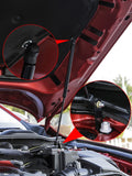Cover hydraulic rod engine cover support rod modification