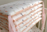 Cartoon embroidered cotton bumper bed