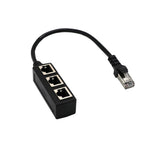 1 To 3 Socket LAN Ethernet Network RJ45 Plug Splitter Extender Adapter Connector