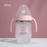 Baby Silicone Soft Anti-Drop Bottle With Straw