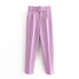 Belt accessories high waist slacks