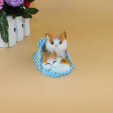 Cute Simulation Mother Cat and Kitten Plush Dolls