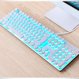 Wired Gaming Keyboard Manipulator Computer Desktop Home Punk Retro Luminous Keyboard