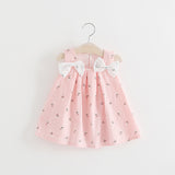 Solid color bow bow floral print halter skirt
