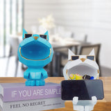 Cat Sculpture Resin Statues for Decoration Figurine Storage