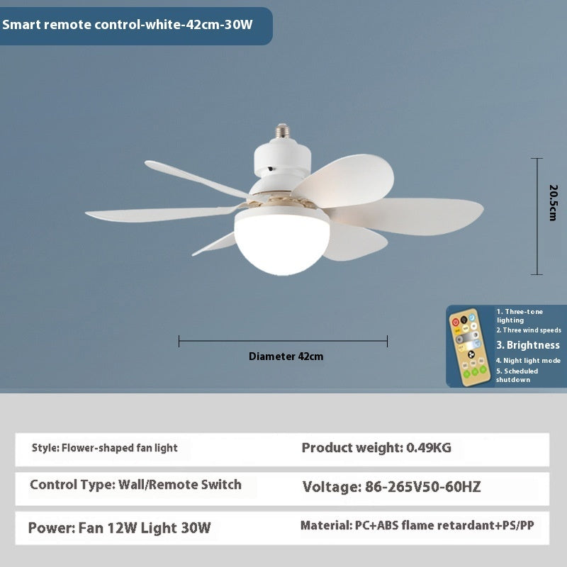 Screw Bedroom Living Room Ceiling Fan Lights Wind Mute Ceiling Fan Lights