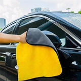 Двухцветное двухстороннее автомобильное полотенце двойного назначения для чистки и мытья автомобиля