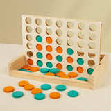 Wooden Puzzle Early Education Thinking Logic Training Desktop Parent-child Interactive Game Quarto Toys