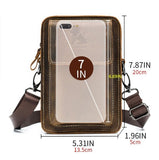 Men's Leather Belt Multi-functional Shoulder Messenger Bag