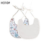 INS Popular European And American Foreign Trade Pure Cotton And Linen Two Layer Saliva Towel Amazon Hot Cross Border Supply Bib Bib