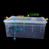 Plastic transparent reptile feeding box