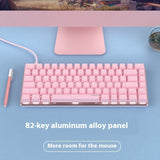 Mechanical Keyboard 82 Keys White Backlight Style Game