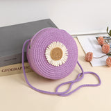 Pastoral Style Raffia Bag Woven Mobile Phone Bag Crossbody