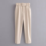 Belt accessories high waist slacks