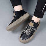 Men's Sports Casual Leather White Shoes