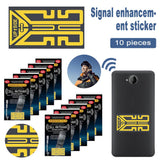 Cell phone signal enhancement stickers