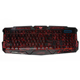 Backlit game crack keyboard