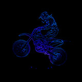 New style motorcycle 3D lamp seven color visual stereoscopic lamp LED gradual change touch remote control visual lamp 3D desk lamp