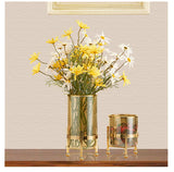 Simple Flower Arrangement Transparent Hardware Glass Vase
